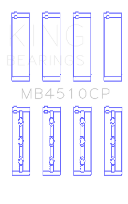 King Engine Bearings Nissan Vq40DE (Size +0.50mm) Main Bearing Set MB4510CP0.5 MB4510CP0.5 Photo - Primary