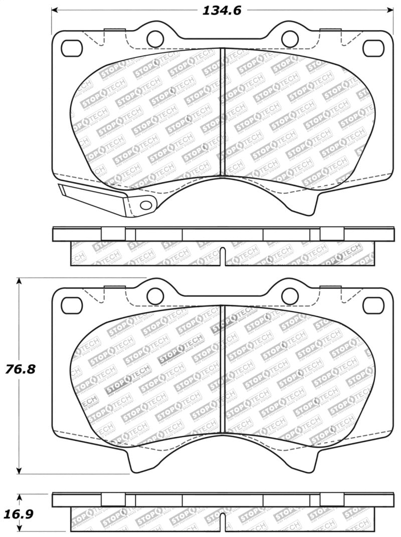 StopTech Sport Brake Pads With Shims And Hardware 309.09760 Photo - Primary