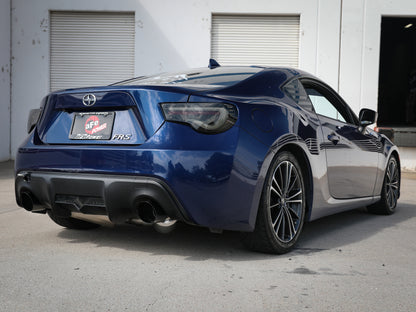 aFe Takeda Exhaust Axle-Back 13-15 Scion FRS / Subaru BRZ 304SS Black Dual Tips Exhaust 49-36023-B 49-36023-B Photo - Mounted