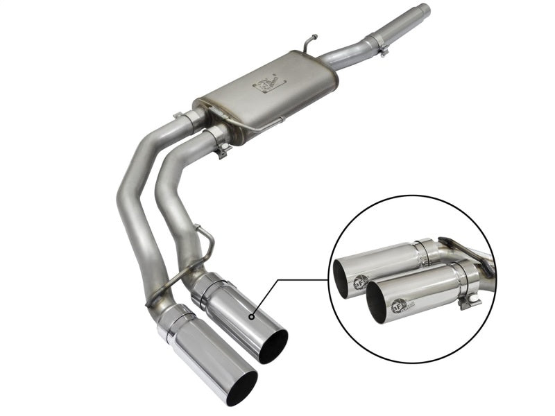 aFe Cat Back Exhaust Polished - Ford F-150 04-08 49-43079-P Photo - Primary