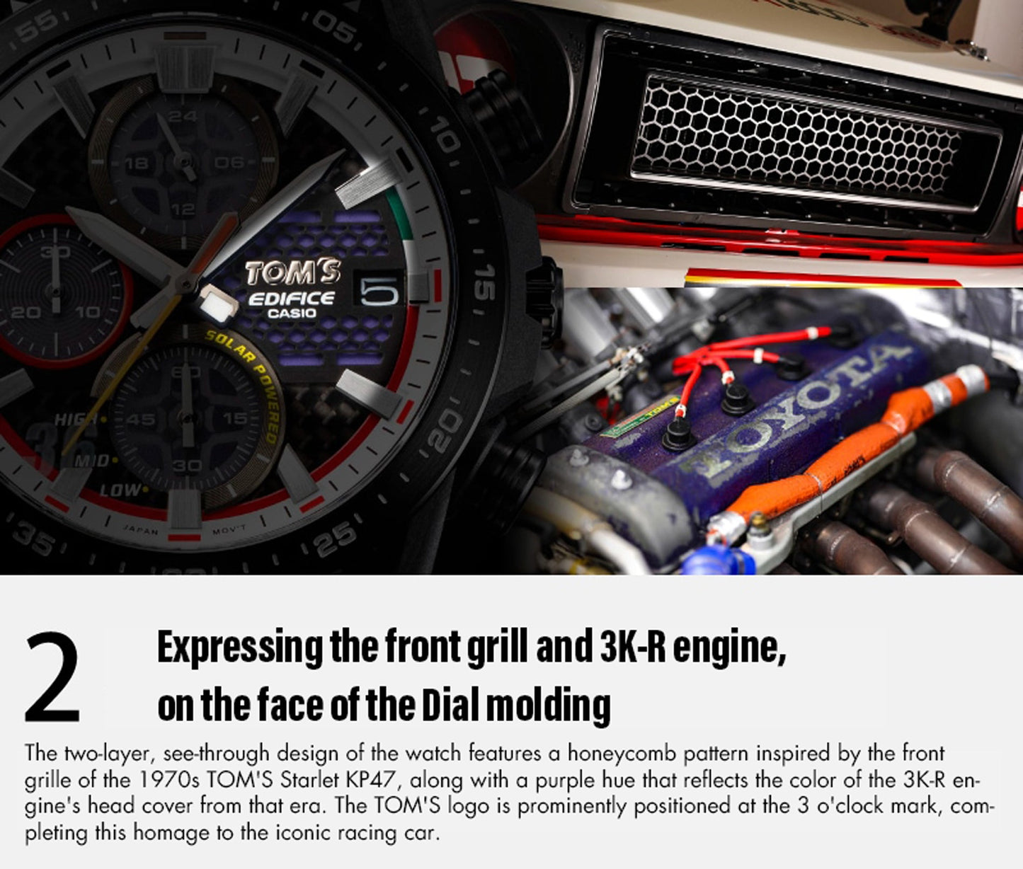 TOM'S Racing 50th Anniversary TOM'S x EDIFICE KP47 Collaboration Watch ** SOLD OUT **