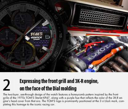 TOM'S Racing 50th Anniversary TOM'S x EDIFICE KP47 Collaboration Watch ** SOLD OUT **