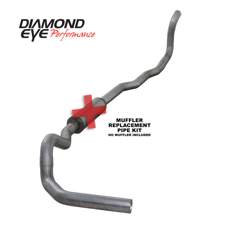 Diamond Eye Performance Diamond Eye KIT 4in TB MFLR RPLCMENT PIPE SGL AL: 89-93 DODGE CUMMINS 5.9L K4211A-RP K4211A-RP Photo - Primary