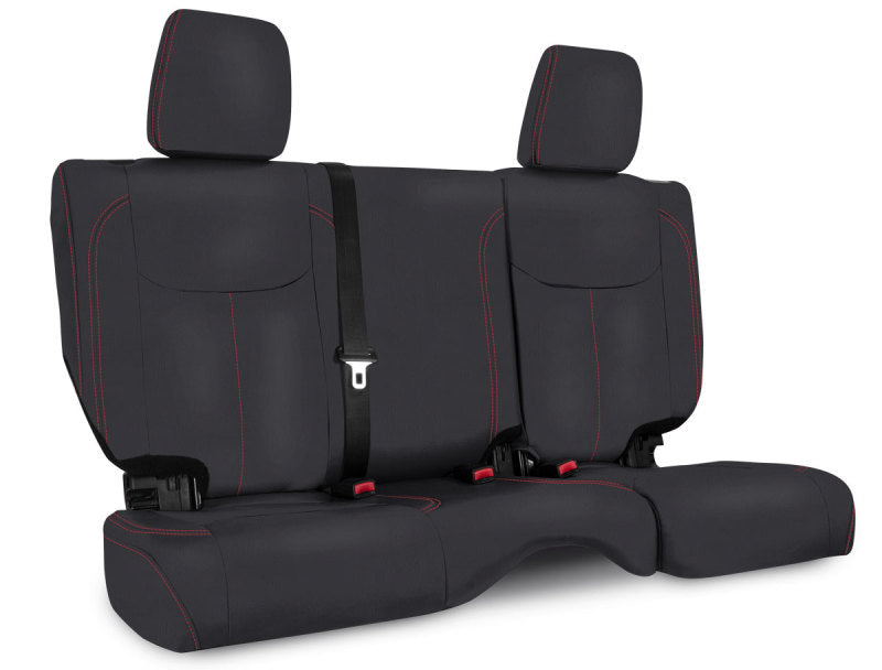 PRP Seats PRP 13-18 Jeep Wrangler JKU Rear Seat Cover/4 door - Black with Red Stitching B024-01 B024-01 Photo - Primary