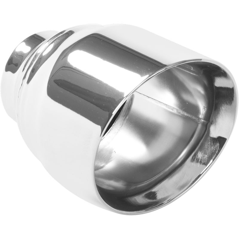 Magnaflow Tip Stainless Double Wall Round Single Outlet Polished 4.5in DIA 2.5in Inlet 5.75in Length 35224 35224 Photo - Primary