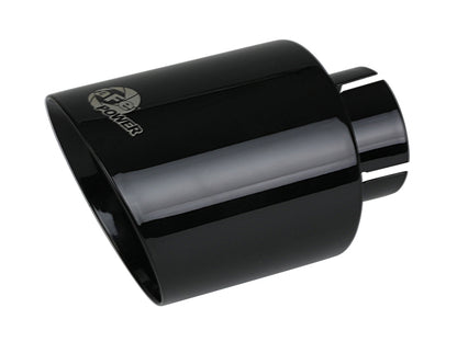 aFe Takeda 409 SS Clamp-On Exhaust Tip 2.5in. Inlet / 4.5in. Outlet / 7in. L - Black 49T25454-B071 49T25454-B071 Photo - Primary