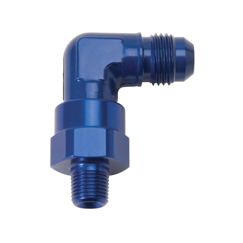 Russell #8 90° Male AN To Male Swivel NPT - Blue 614118 Photo - Primary