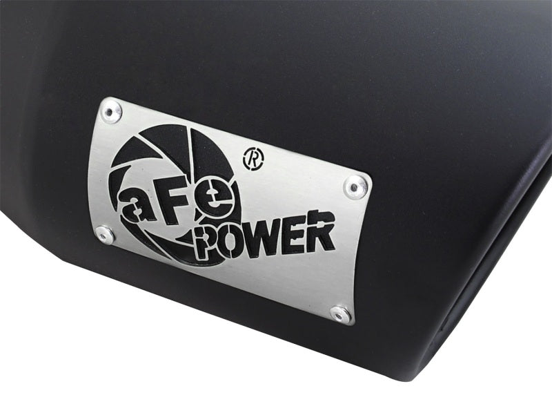 aFe MACH Force-Xp 4in 409 Stainless Steel Exhaust Tip Driver-Side Black: 4 49T40601-B12 Photo - Unmounted