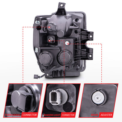 Anzo 2008-2010 Ford F-250 Projector Headlights w/ Halo Chrome (CCFL) 111167 Photo - Unmounted