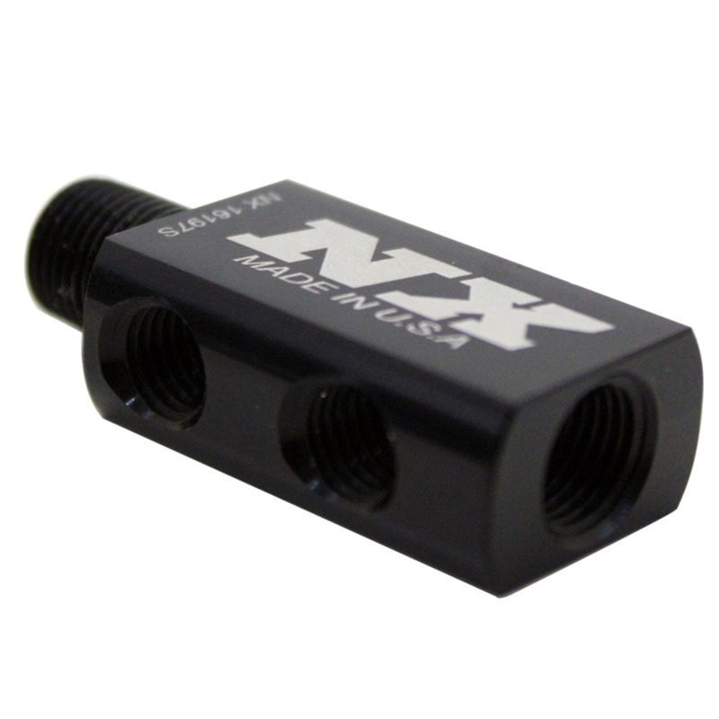 Nitrous Express Compact Distribution Block; w/ Gauge Port 16197S Photo - Primary