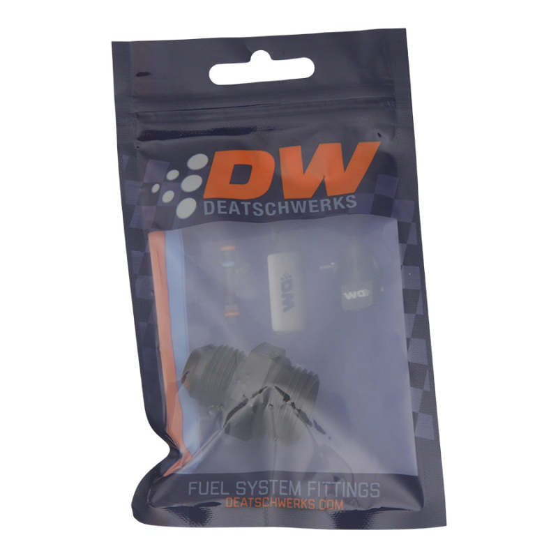 DeatschWerks 10AN ORB Male to 8AN Male Flare Adapter (Incl O-Ring) - Anodized Matte Black 6-02-0406-B 6-02-0406-B Photo - lifestyle view