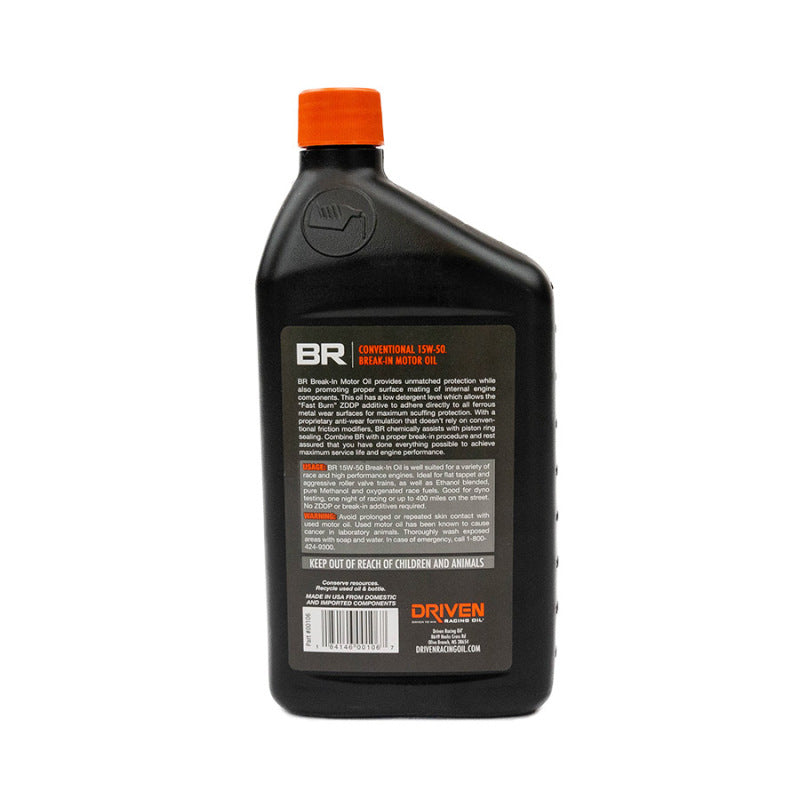 Industrial Injection DRIVEN Conventional Break In Motor Oil 15W-50 1qt 1G1101