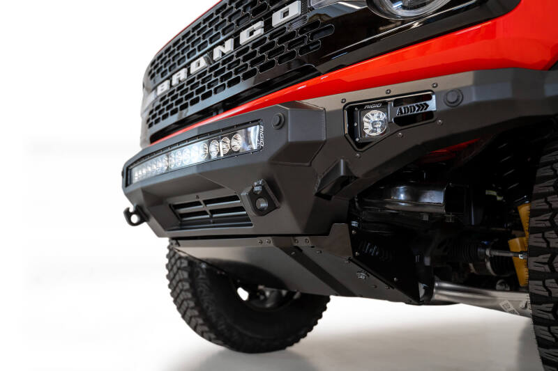 Addictive Desert Designs 2021+ Ford Bronco Stealth Fighter Front Bumper w/ Winch Mount F230142210103 F230142210103 Photo - Mounted