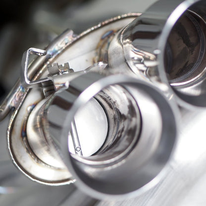 Stainless Works 18+ Ford Mustang GT Redline Cat-Back Performance Connect H-Pipe w/ Active Valves M18CBHPCV M18CBHPCV Photo - Close Up