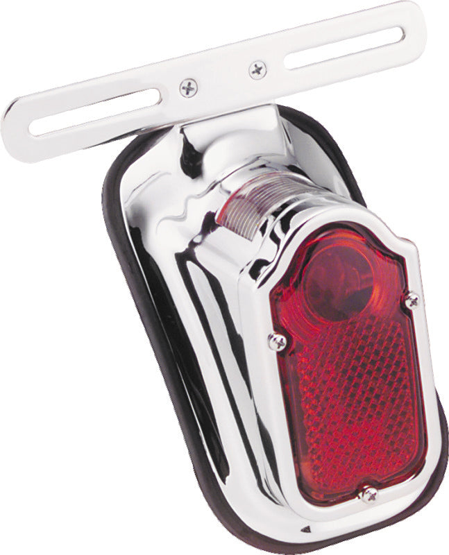 Bikers Choice 40-54 Big Twin And Custom Use Chrome Tombstone Taillight 12V Replaces H-D 68003-47T 492476 492476 Photo - Primary