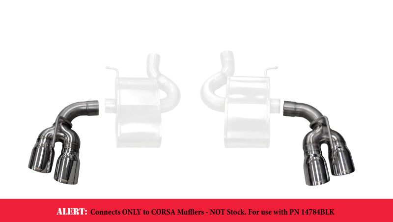 Corsa 16-17 Chevy Camaro SS 2.75in Inlet / 4in Outlet Polished Tip Kit (For Corsa Exhaust Only) 14774 14774 Photo - Primary