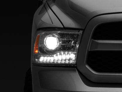 Raxiom 09-18 Dodge RAM 1500 LED Halo Headlights w/ Swtchbck Turn Signals- Chrome Hsng (Clear Lens) R111519 R111519 Photo - Primary