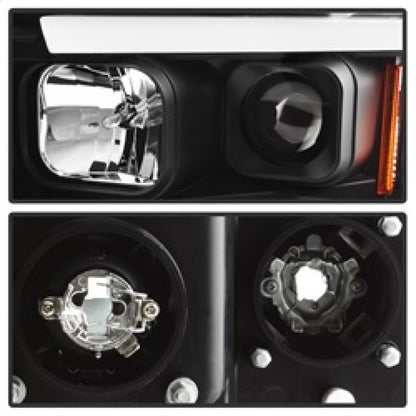 Spyder 02-05 Dodge Ram 1500 Light Bar Projector Headlights - Black (PRO-YD-DR02V2-LB-BK) 5084606 5084606 Photo - Unmounted