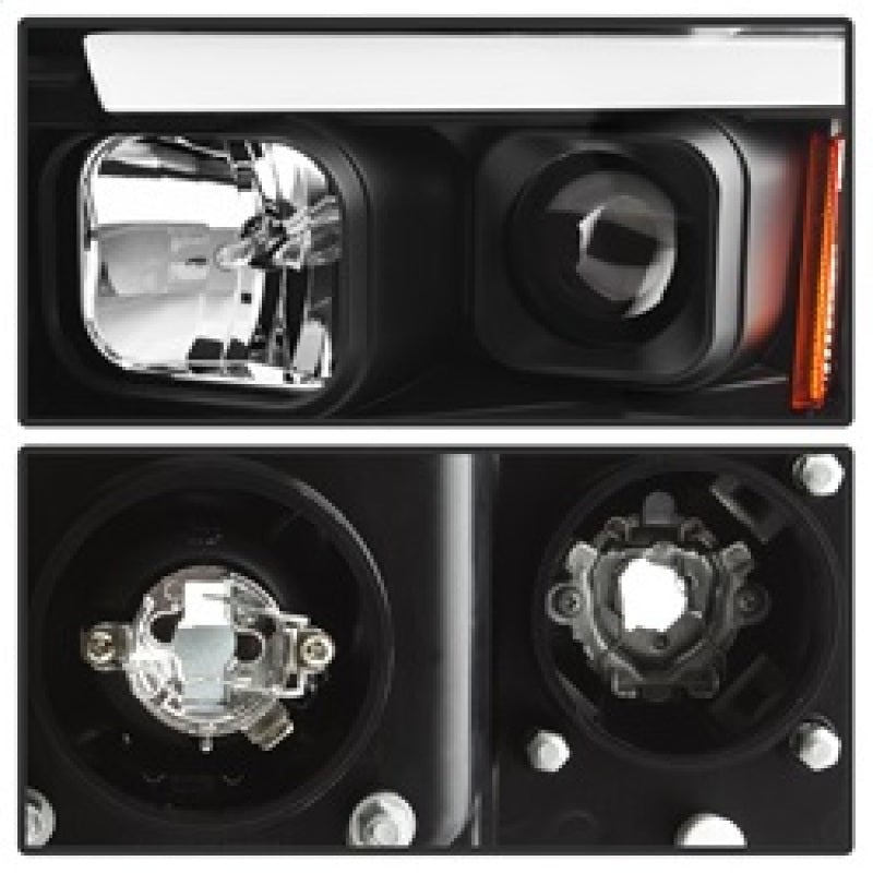 Spyder 02-05 Dodge Ram 1500 Light Bar Projector Headlights - Black (PRO-YD-DR02V2-LB-BK) 5084606 5084606 Photo - Unmounted