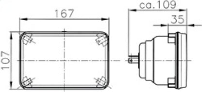 Hella Headlight Assembly: 1999-2005 Volkswagen Golf IV generation; ECE Off-R 003177871 Technical Drawing
