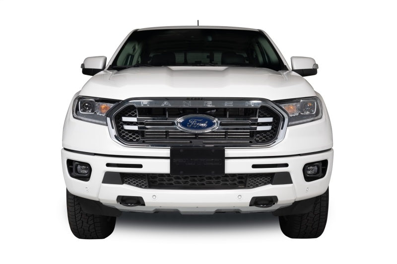 Putco 19-20 Ford Ranger w/o Adaptive Cruise - Hex Shield - Black Powder Coated Bumper Grille Inserts 83163 83163 Photo - Mounted