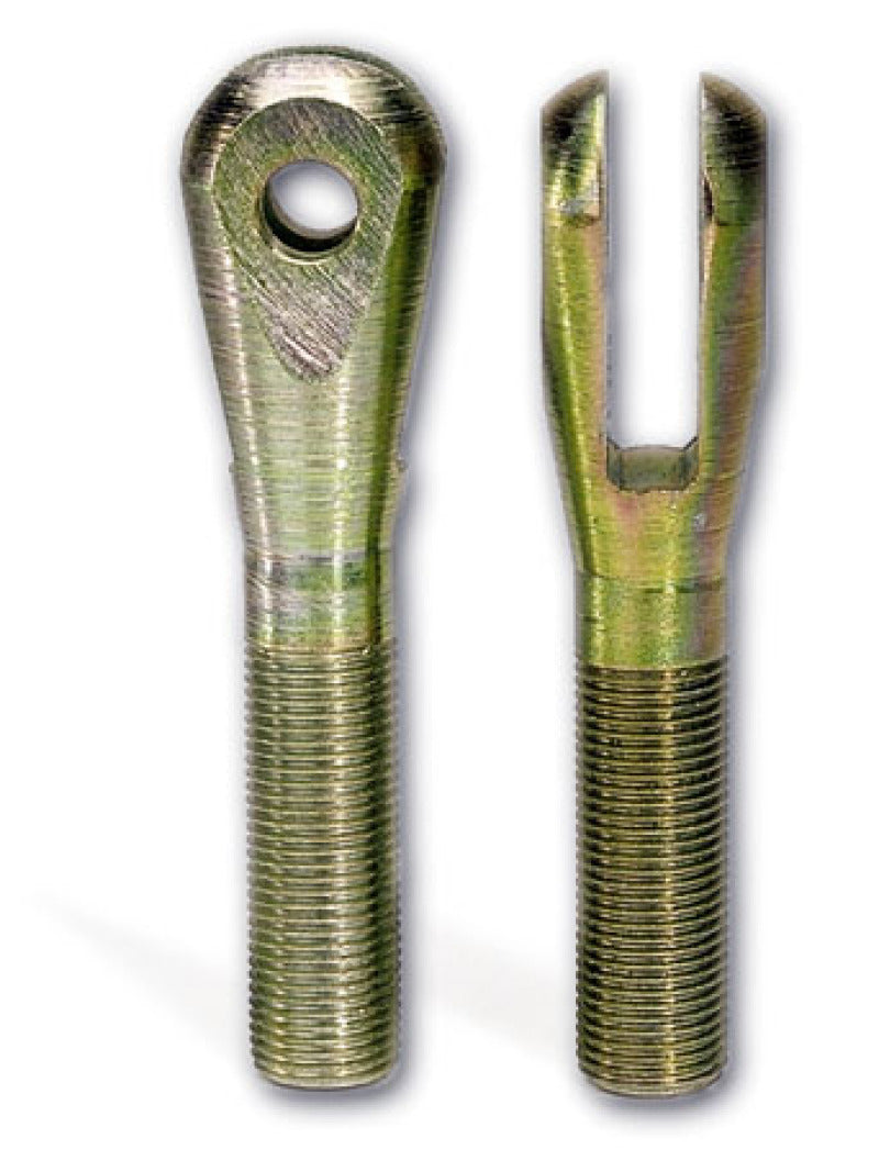 Moroso Clevis End - 1/2in-20 Thread on Shank - Chrome Moly Steel - Gold Iridite Finish - 2 Pack 90770 90770 Photo - Primary