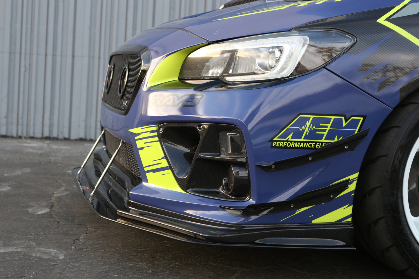 APR Subaru WRX STI Carbon Fiber Front Bumper Top Canards 2015-2017