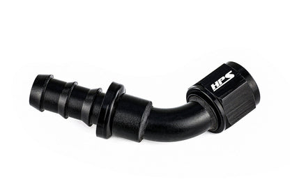 HPS Performance Products Push-on Hose End to AN Female, Aluminum, Black