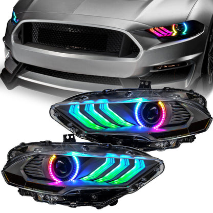 ORACLE Lighting 18-23 Ford Mustang Dynamic ColorSHIFT LED Headlights - Black Series 8204-332 8204-332 Photo - Primary