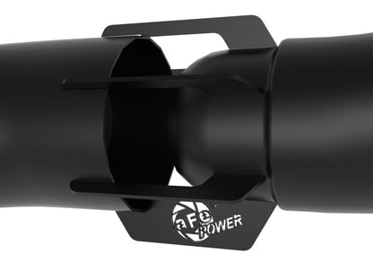 aFe Rebel DPF-Back 409 SS Exhaust System w/Dual Black Tips 18-19 Ford F-150 V6 3.0L (td) 49-43108-B 49-43108-B Photo - Close Up