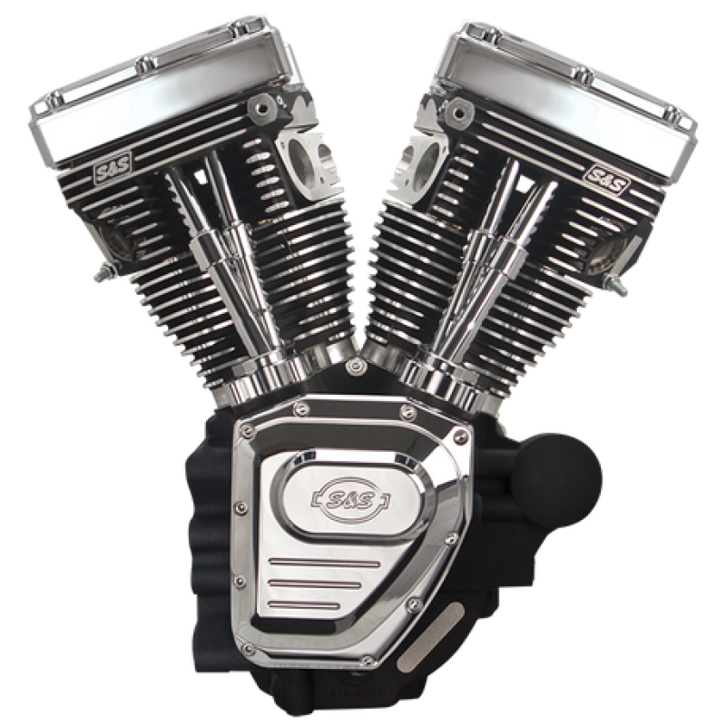 S&S Cycle 07-16 Touring Models T124 T-Series Long Block - Wrinkle Black 310-0401A 310-0401A User 1