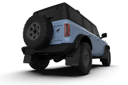 Rally Armor 21-22 Ford Bronco (Plstc Bmpr + RR - NO Rptr/Sprt) Blk Mud Flap w/Red Logo MF85-RR-PL-RD MF85-RR-PL-RD User 1