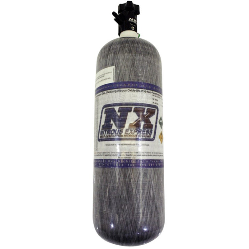 Nitrous Express Composite Bottle w/Lightning 500 Valve -6 Bottle Nipple (6.79 Dia. x 23.25 Tall) 11152-6 11152-6 Photo - Primary