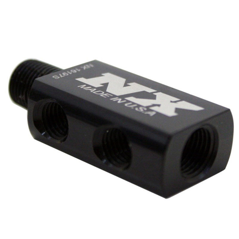 Nitrous Express Compact Distribution Block; w/ Gauge Port 16197S Photo - Primary