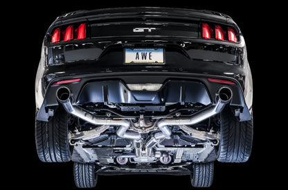 AWE Tuning S550 Mustang GT Cat-back Exhaust - Track Edition (Chrome Silver Tips) 3020-32028 3020-32028 Photo - Mounted