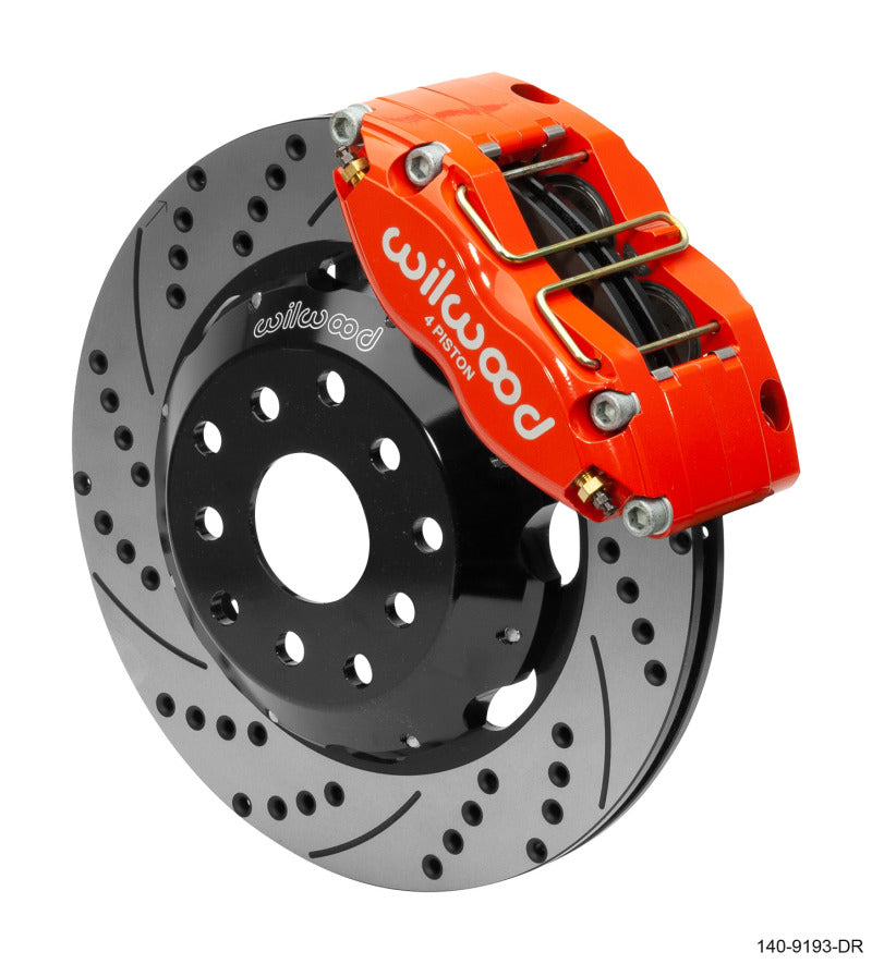 Wilwood Dynapro Radial Big Brake Front Brake Kit (Hat) Drilled Rotor Red 140-9193-DR User 1