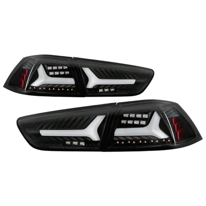 Spyder Mitsubishi Lancer/Evolution X 08-14 V2 LED Tail Lights - Black ALT-YD-ML08V2-SEQ-BK 5088130 5088130 User 1