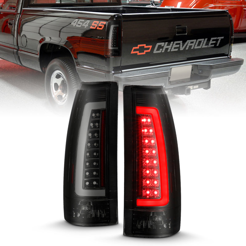 ANZO 1999-2000 Cadillac Escalade LED Taillights Black Housing Smoke Lens Pair 311345 311345 Photo - Primary