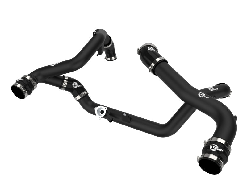 aFe 20-23 Ford Explorer ST V6 3.0L (tt) BladeRunner Aluminum Hot and Cold Charge Pipe Kit - Black 46-20654-B 46-20654-B Photo - Primary