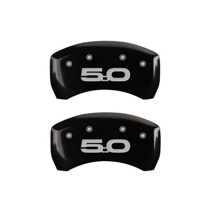 MGP Rear set 2 Caliper Covers Engraved Rear 2015/50 Black finish silver ch 10203RM52BK 10203RM52BK Photo - Primary