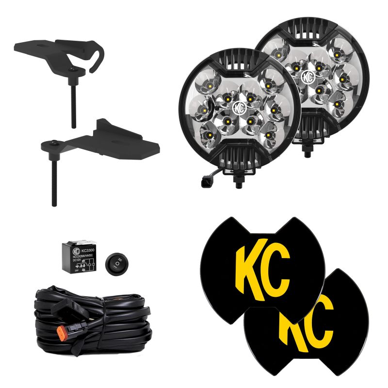 KC HiLiTES Jeep 392/Mojave SlimLite LED 2-Light Sys Ditch Light Kit 97167 97167 Photo - Primary