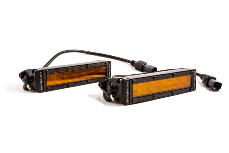 Diode Dynamics 6 In LED Light Bar Single Row Straight SS6 - Amber Wide Light Bar (Pair) DD5044P DD5044P Photo - Primary