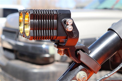 KC HiLiTES Universal 40 Deg. A-Pillar Tube Clamp Light Mount (1.5-2in. Diameter Bars) - Pair 7326 7326 Photo - Mounted