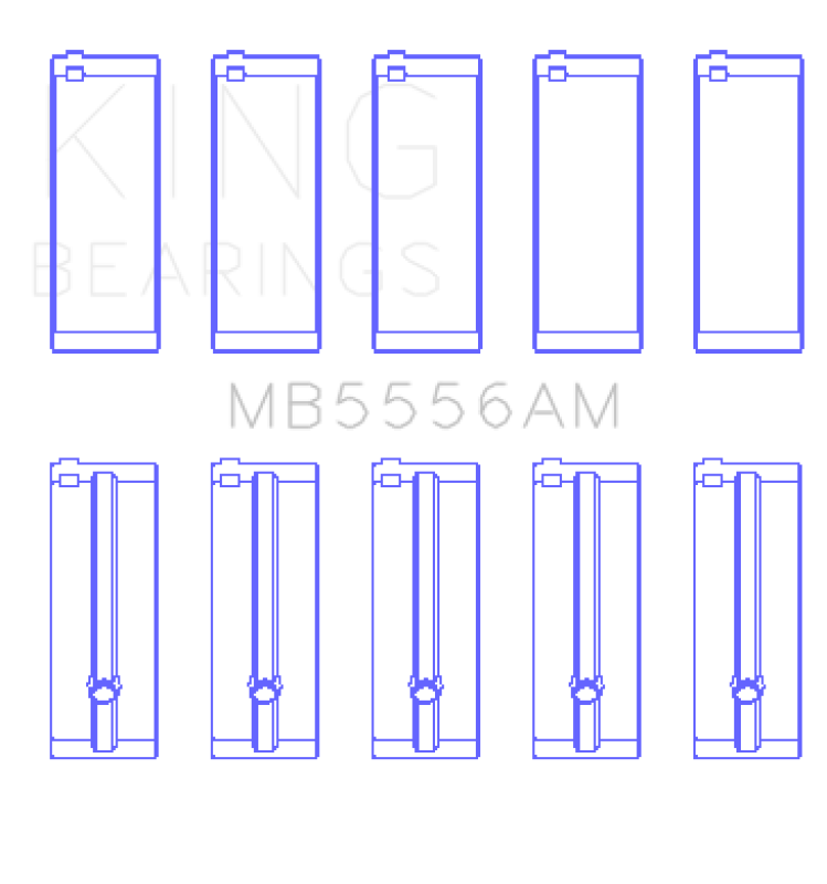 King Engine Bearings Suzuki G-13 (Size +0.50mm) Main Bearing Set MB5556AM0.5 MB5556AM0.5 Photo - Primary