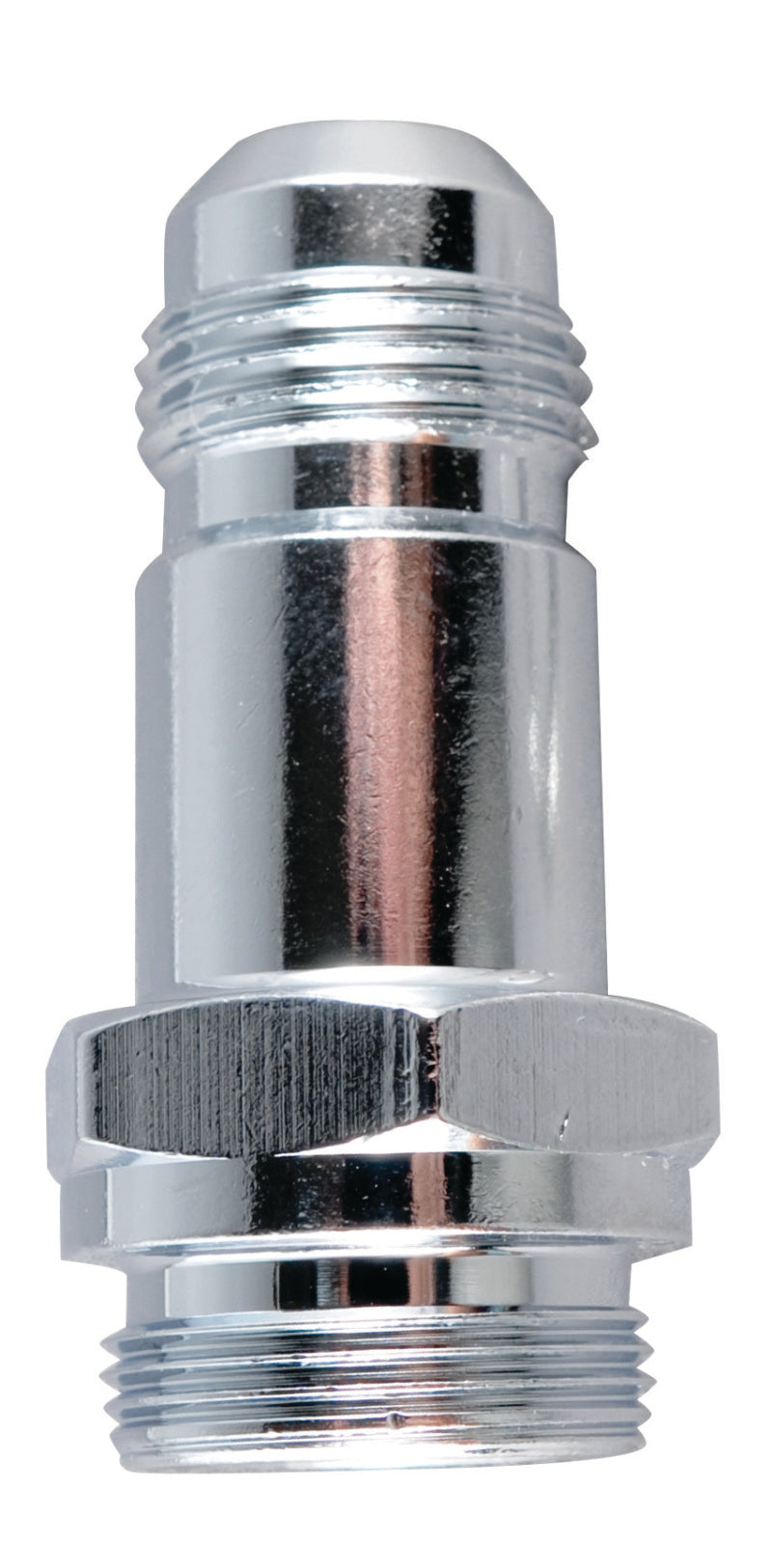 Fragola -8AN x 7/8-20 Male Adapter- Dual Feed - Chrome 491957-CH 491957-CH Photo - Primary