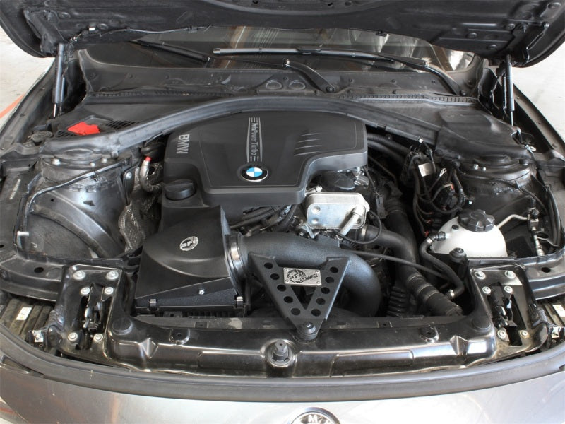 aFe Magnum FORCE Stage-2 Intake System Cover: BMW 328i (F30) 12-16 L4-2.0L 54-12219 Photo - Mounted