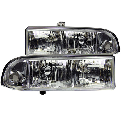 Anzo 1998-2005 Chevrolet S-10 Crystal Headlights Chrome 111014 Photo - Primary