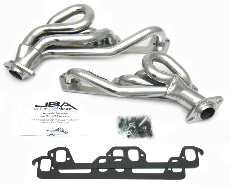 JBA 96-03 Dodge Truck 5.2L/5.9L Magnum 1-1/2in Primary Silver Ctd Cat4Ward Header 1945S-1JS 1945S-1JS Photo - Primary