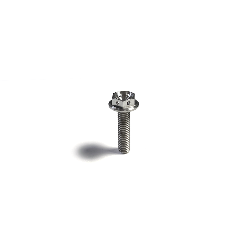 Ticon Industries Titanium Bolt Flanged M6x15x1TP 10mm 6pt Head Drilled 126-00413-0515