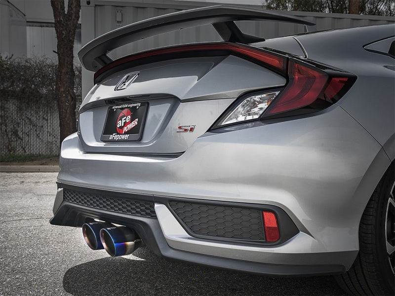 aFe Takeda 3in 304 Stainless Steel Cat-Back Exhaust System w/ Dual Center 49-36618-L Photo - Mounted